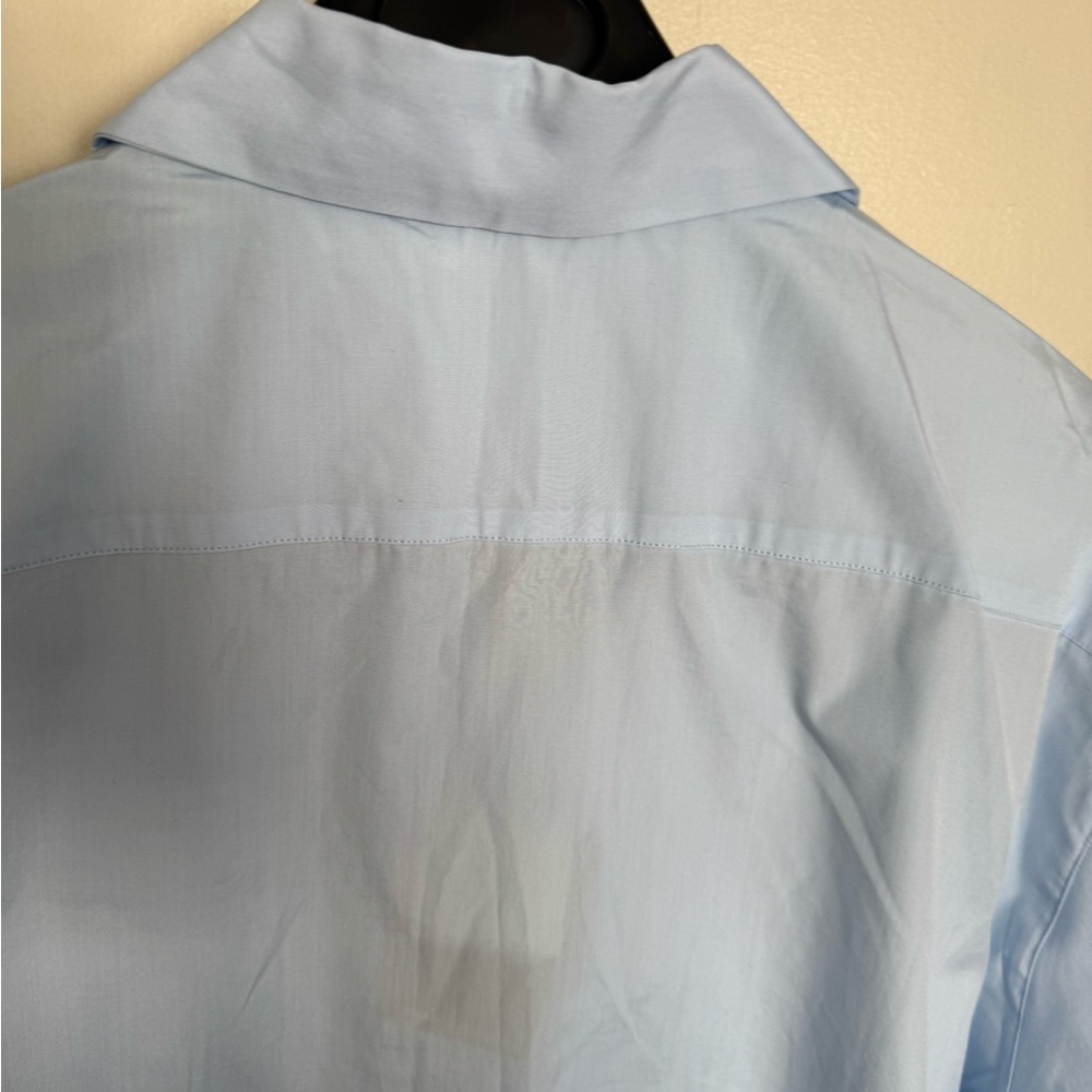 Massimo Dutti Pale Blue Cotton Dress Shirt - Size 38 - BNWT - Picture 7 of 9